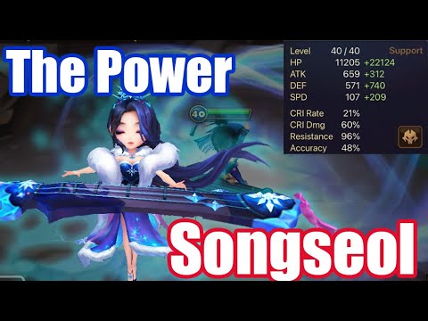 【Summoners War | Curry's RTA】The Power Songseol, insane power skill3 Admiration of String Sound!