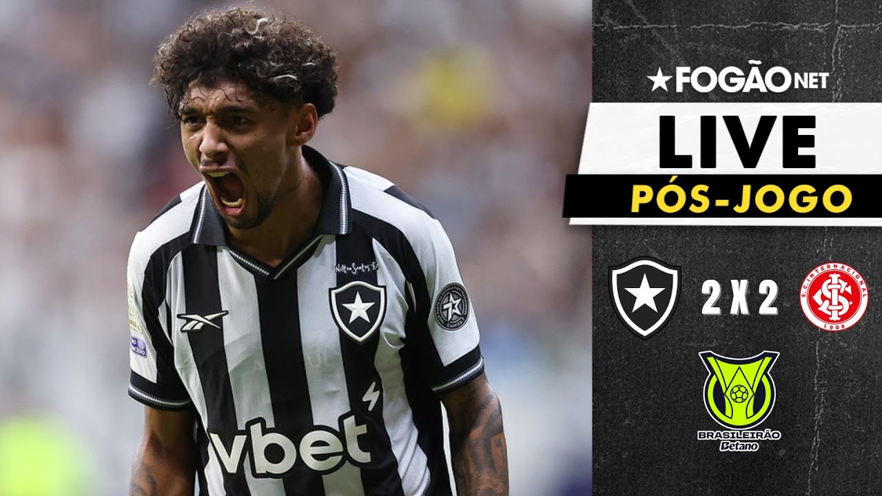 LIVE | Pós-jogo e repercussão de Botafogo 2 x 2 Internacional pelo Brasileirão 2026