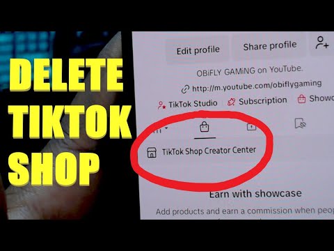 How to Delete, Disable and Deactivate TikTok Shop showcase Creator Center on Android Mobile Phone
