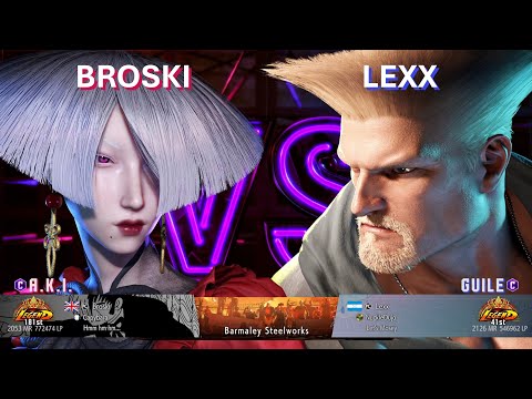 SF 6 ⚔ BROSKI (A.K.I.) 🆚 LEXX (Guile)  ⚔ Master Level Gameplay