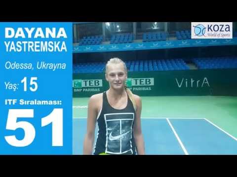 Genç yetenek Dayana Yastremska Garanti Koza Arena'da antrenman yapıyor