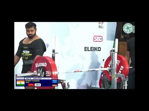 Asian Powerlifting championship 2022 Avinash Dubey silver medal in 105kg bodyweight junior cotagery