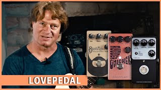Video thumbnail for Lovepedal Modulation Effects - BeardsMan Bi Chorus, Rubber Chicken Envelope Filter, DL-1 Delay by Pedalicious