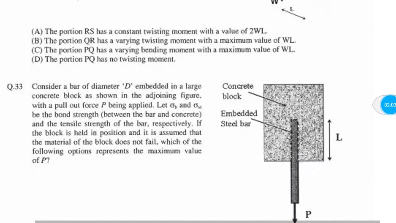 Gate Civil engineering paper 2011