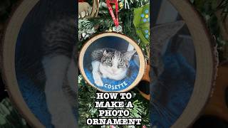 DIY Photo Holiday Ornament Using Wood Slices