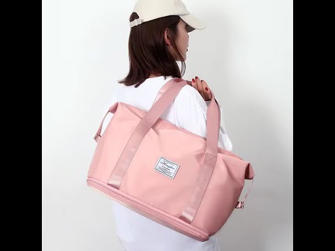 Leather Land Luxury Foldable travel bag in Lavender Small Travel Bag 2in  Size