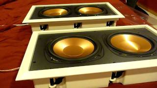 Video thumbnail for klipsch rsa-500 with rw-5802 in wall subwoofer unboxing? by myphotopick