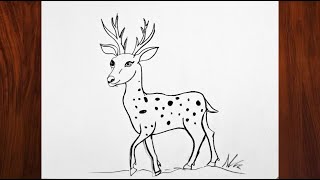 How To Draw A DEER for Kids 😱 | Easy Deer DRAWING
