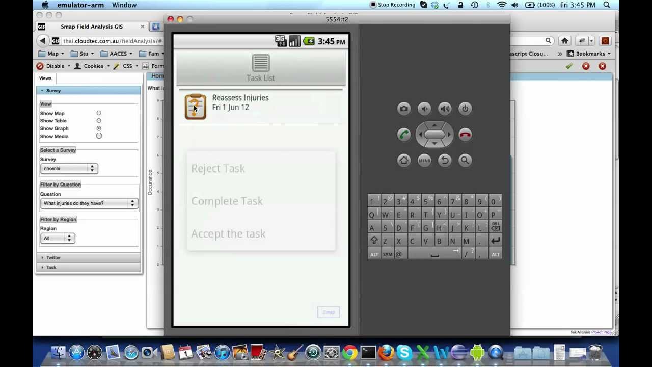 Completing a task using smapTask