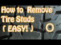 DIY How to Remove Studs From Studded Snow Tires - Easily Remove Snow Tire Studs - Tire Stud Removal
