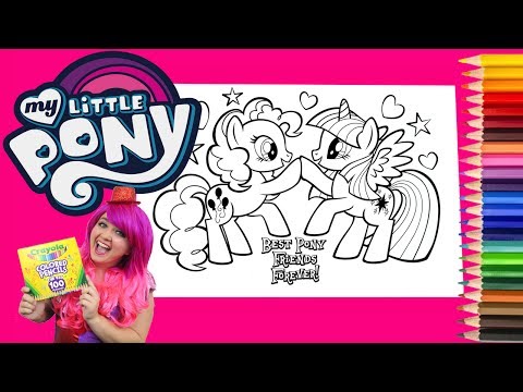 Coloring Pinkie Pie & Twilight Sparkle My Little Pony Coloring Book Colored Pencil | KiMMi THE CLOWN Video