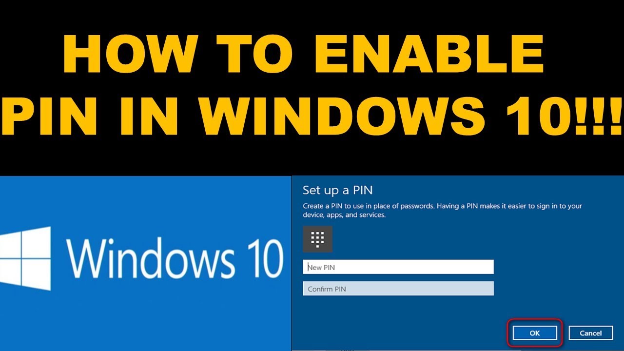 HOW TO ENABLE PIN ON SIGN ON FOR WINDOWS 10