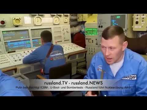 Putin beaufsichtigt ICBM , U Boot  und Bombertests  – Russland führt Nuklearübung durch