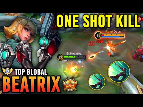 BEATRIX BEST BUILD AND EMBLEM 2023!! TOP GLOBAL BEATRIX GAMEPLAY - MOBILE LEGENDS