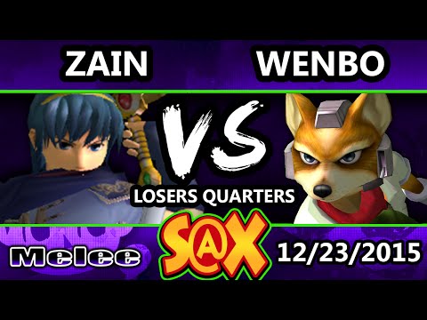 S@X 129 - Zain (Marth) Vs. Wenbobular (Fox) SSBM Losers Quarters - Smash Melee