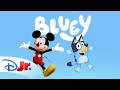 Mickey Mouse And Bluey Play Musical Statues Together Mickey Shorts Disneyjr