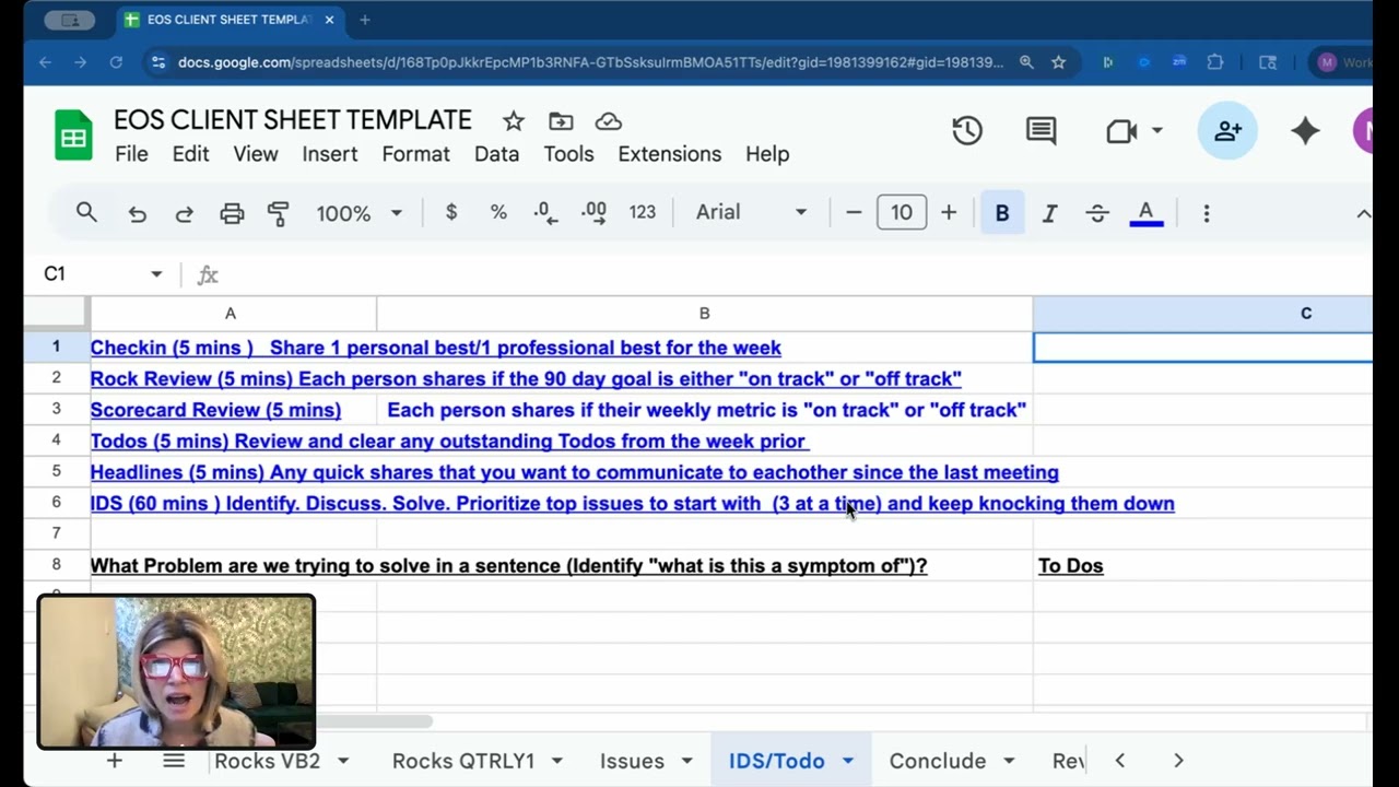 Watch me dissect the EOS Level 10 Meeting agenda to help you run weekly meetings