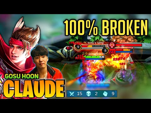 Claude Hypercarry 100% Brutal Blazing Duet [Top Global Claude] by Gosu Hoon - Mobile Legend