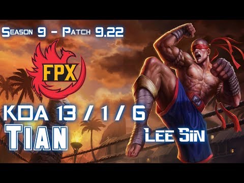FPX Tian LEE SIN vs EKKO Jungle - Patch 9.22 EUW Ranked