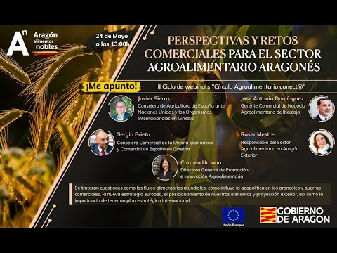 Fotograma del vídeo: Perspectivas y retos comerciales para el sector agroalimentario aragonés