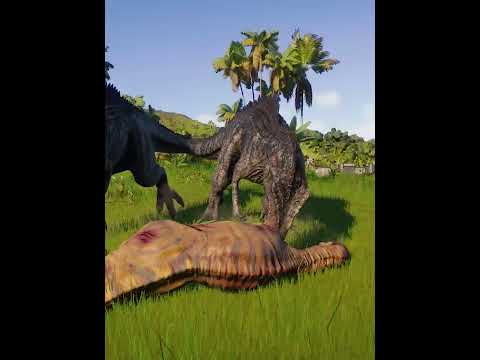Giganotosaurus Hunting Iguanodon : Jurassic World Evolution 2 #shorts