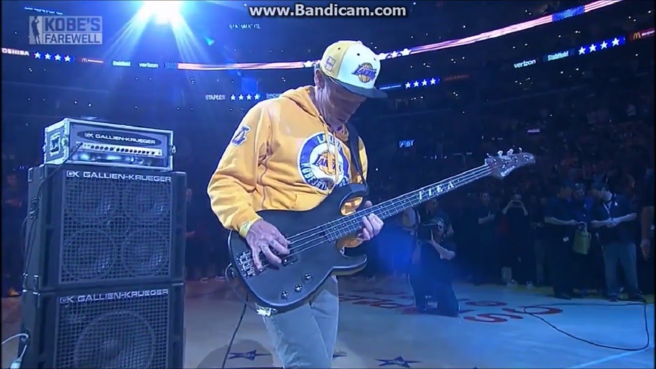 Flea - National Anthem Lakers vs. Jazz - YouTube