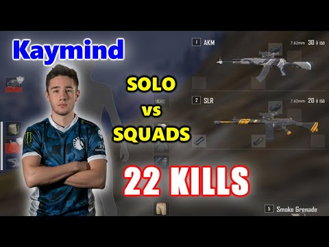 Team Liquid Kaymind - 22 KILLS - AKM+SLR - SOLO vs SQUADS - PUBG