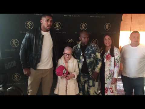 ANTHONY JOSHUA & FLOYD MAYWEATHER Meet Little Girl with Bone Cancer