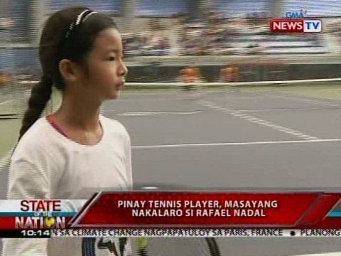 SONA: Pinay tennis player, nakalaro ang tennis champion na si Rafael Nadal