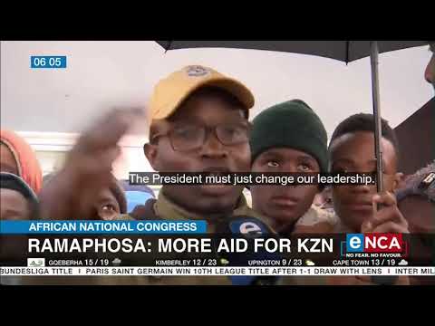 President Cyril Ramaphosa More aid for KwaZulu Natal