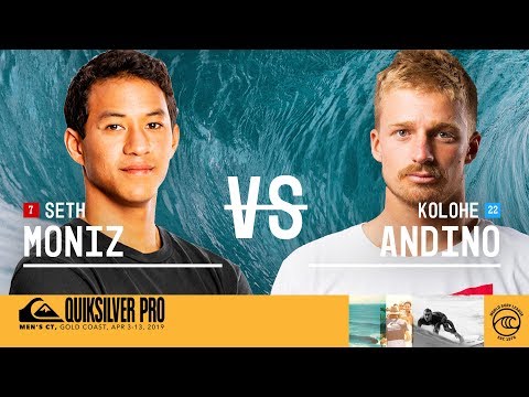 Seth Moniz vs. Kolohe Andino - Quarterfinals, Heat 2 - Quiksilver Pro Gold Coast 2019