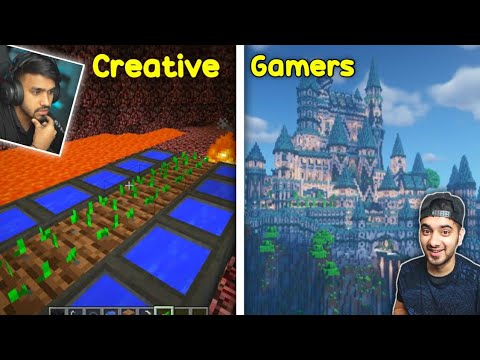CREATIVE Indian gamers in Minecraft 🔴 techno gamer, bbs, mythpat, live Insaan, gamerfleet, smartypie