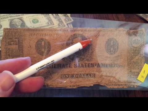 Civil war notes and 500 singles