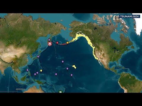 Tsunami watch issued for West Coast after 8.7 quake near Russia