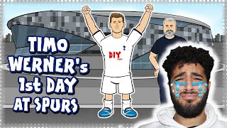 TIMO WERNER'S 1st DAY AT SPURS | 442oons Reaction