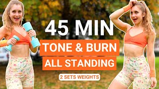 45 Min Walk & Tone + Dumbbells