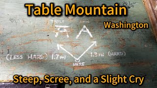 Steep, Scree, and a Slight Cry at Table Mountain, Washington