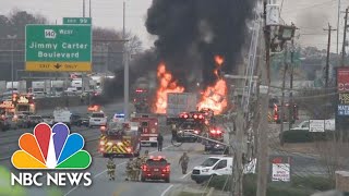 [討論] 之前美國油罐車撞汽車的車禍(亞特蘭大 I-85公路)