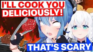 Suisei Yelling At Barbecue Meat Scares Fubuki (Hololive) [Eng Subs]