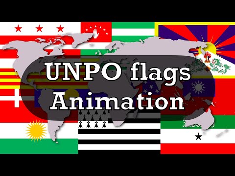 Unrepresented peoples and nations flag animation