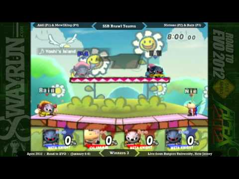 Apex 2012 - Brawl Teams: Anti & Mew2King vs. Nietono & Rain WB2