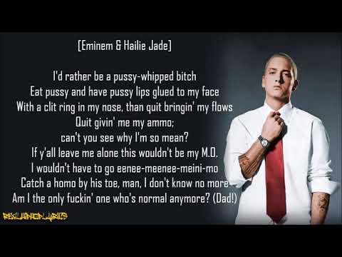 Eminem - My Dad's Gone Crazy ft. Hailie Jade (Lyrics)