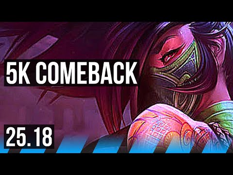 AKALI vs FIZZ (MID) | Comeback | KR Master | 25.18