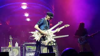 Video thumbnail for Steve Vai's new Ibanez-made triple-neck Hydra Guitar. Uptown Theater KC 11/20/22. by John Carey