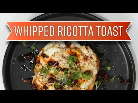Whipped Ricotta Toast with Egg and Spicy Chile Crisp