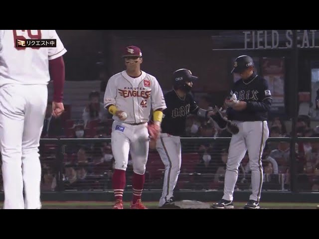 【3回表】足で先制点をもたらした!! バファローズ・西野真弘のしぶとい内野安打で均衡破る!!  2024年4月18日 東北楽天ゴールデンイーグルス 対 オリックス・バファローズ