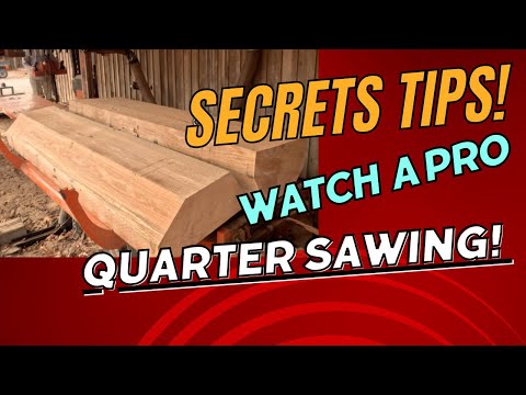 The Fastest, Best Hands Off Quarter Sawing (You've Ever Seen!)