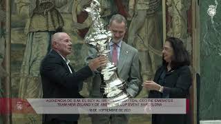 S.M. el Rey recibe en audiencia a Grant Dalton, CEO de Emirates Team New Zealand (ETNZ) y de America’s Cup Event (ACE) Barcelona