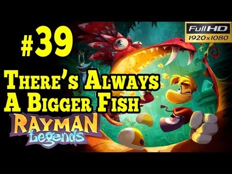 Rayman Legends Walkthrough - 20 000 Lums Under The Sea Part 39 There's always a Bigger Fish 1080p