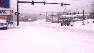Road conditions along Hendersonville Road in Asheville